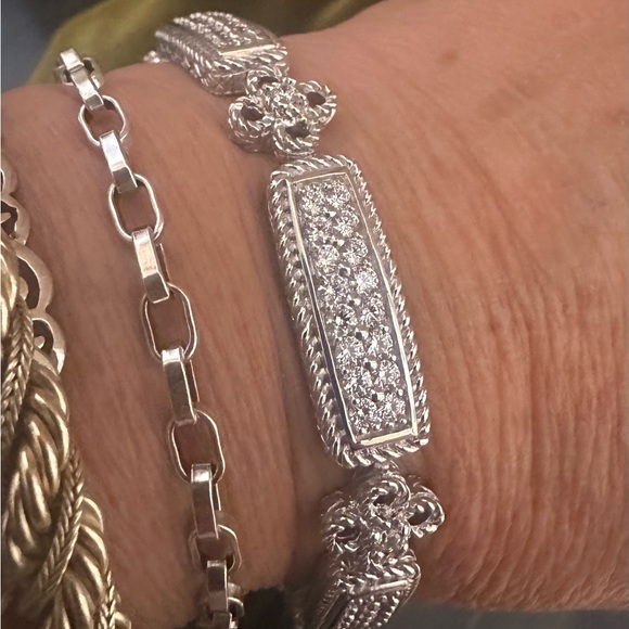 JUDITH RIPKA 925 Sterling & CZ Pave Bracelet - Picture 3 of 4